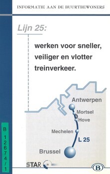 Lijn 25 : werken voor sneller, veiliger en vlotter treinverkeer. Informatie aan de buurtbewoners
