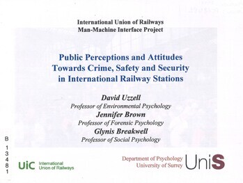 Public perceptions and attitudes towards crime, safety and security in international railway stations
