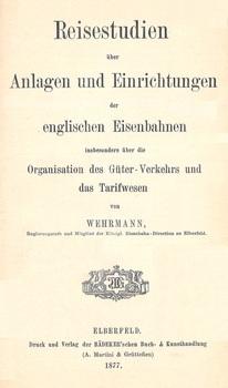 Reisestudien über Anlagen und Einrichtungen der englischen Eisenbahnen