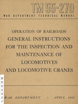 General instructions for the inspection and maintenance of locomotives and locomotive cranes