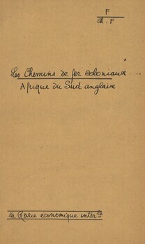 Les chemins de fer des colonies anglaises de l'Afrique du Sud