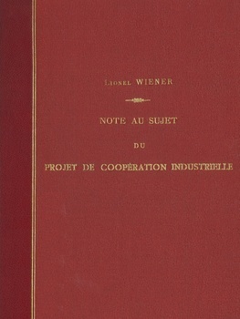 Note au sujet du projet de coopération industrielle de Mr Fairfax Harrison. Extrait du Bulletin de l'Association internationale des chemins de fer Vol. XXVII N°6 p.587-590