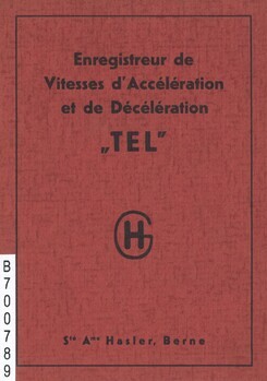 Enrigistreur de Vitesses d'Accélération et de Décélération "TEL" à bande à diagramme de 65 mm de hauteur