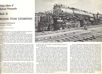Trains album of railroad photographs. Vol III. Book X : Modern steam locomotives. Book XI : Southern pacific Lines. Book XII : Santa Fe Railway. Book XIV : Erie Railroad. Book XV : Great Northern Railway