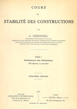 Cours de stabilité des constructions. Tome I : Résistance des matériaux (5° édition)