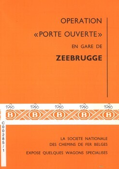 Opération "porte ouverte" en gare de Zeebrugge. La Société Nationale des Chemins de fer belges expose quelques wagons spécilalisés