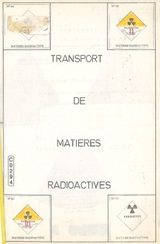 Transport de matières radioactives. Travail de fin de formation complémentaire pour chefs de service S.H.E.