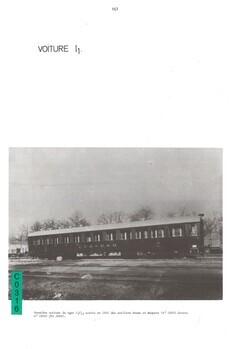 Voiture I1.  Extrait de "le matériel métallique à voyageurs. 1835-1950. Tome I"