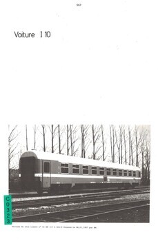 Voiture I10. Extrait de "Le matériel métallique à voyageurs. Tome II : 1950-1987"