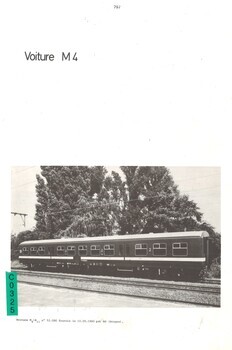 Voiture M4. Extrait de "Le matériel métallique à voyageurs. Tome II : 1950-1987"