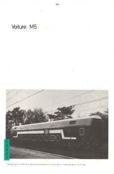 Voiture M5. Extrait de "Le matériel métallique à voyageurs. Tome II : 1950-1987"