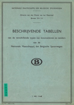 Beschrijvende tabellen van de verschillende typen van locomotieven en tenders van de Nationale Maatschappij der Belgische Spoorwegen