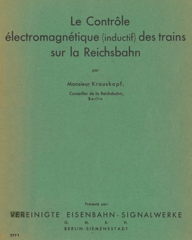Le Contrôle électromagnétique (inductif) des trains sur la Reichsbahn