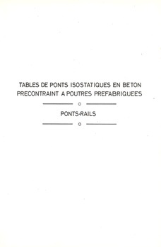 Tables de ponts isostatiques en béton précontraint à poutres préfabriquées- Ponts-rails