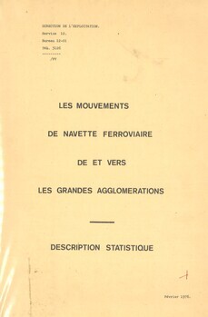 Les mouvements de navette ferroviaire de et vers les grandes agglomérations. Description statistique