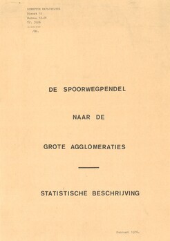 De spoorwegpendel naar de grote agglomeraties. Statistische beschrijving