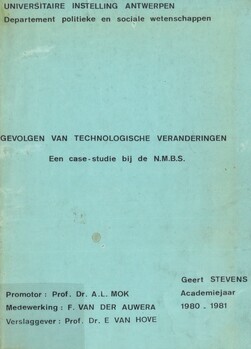 Gevolgen van de technologische veranderingen. Een case-studie bij de N.M.B.S.