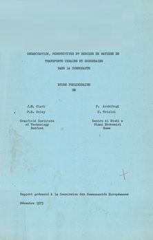 Organisation, perspectives et besoins en matière de transports urbains et suburbains dans la communauté