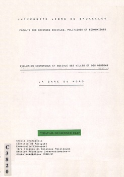 Evolution économique et sociale des villes et des régions. La gare du Nord