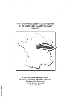 Effects of high-speed rail transport on its socio-economic environment (France)