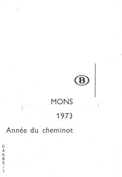 Mons. 1973. Année du cheminot