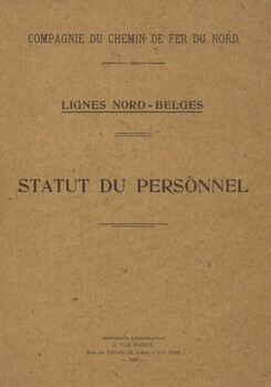Compagnie du chemin de fer du Nord - Lignes Nord-Belges - Statut du personnel